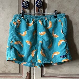 Patagonia Teal and Orange Shorts Size Medium